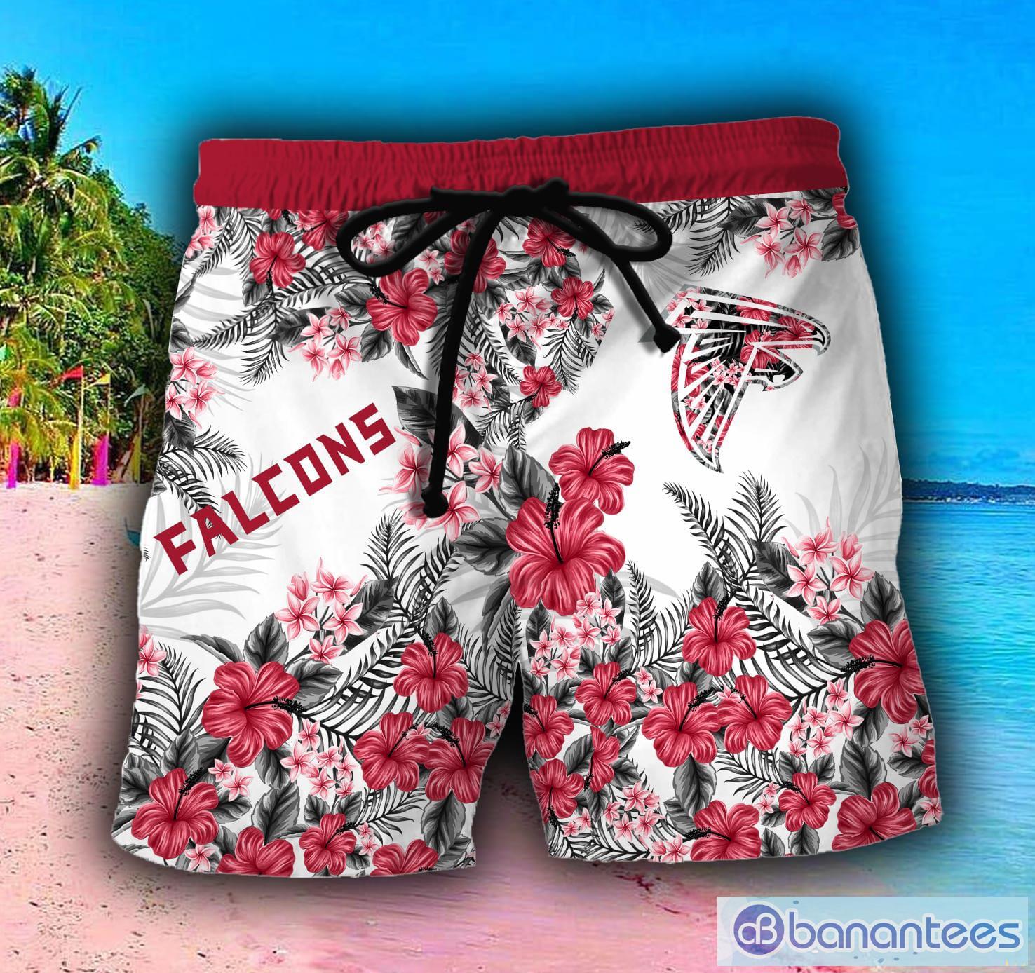 Atlanta Falcons Floral Casual Hawaiian Shorts Gift For Fans