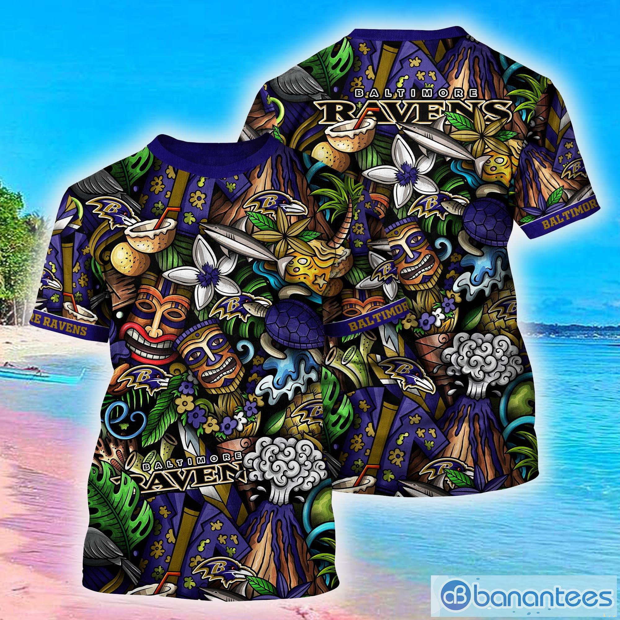 Baltimore Ravens NFL Flower Hawaiian Shirt Ideal Gift For Fans