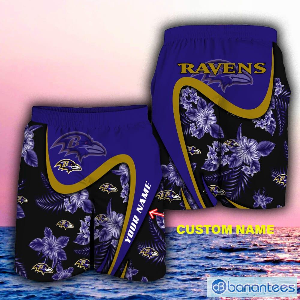 Baltimore Ravens NFL Football Custom Name Hawaiian Shirt Ideal Gift For Men  And Women Fans