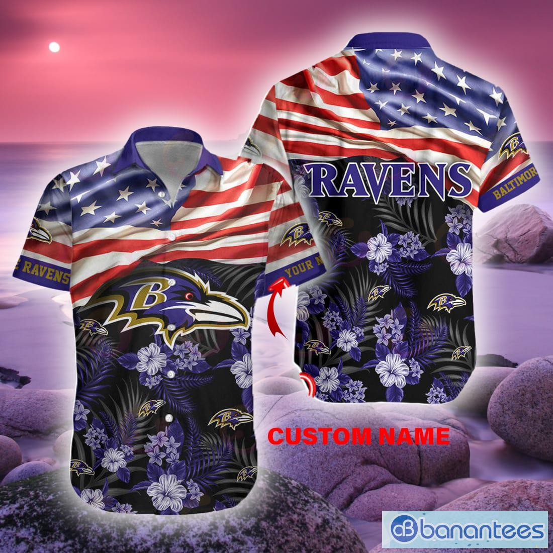 Baltimore Ravens Custom Name NFL Hawaiian Shirt And Shorts Gift For Men And  Women Fans - Banantees