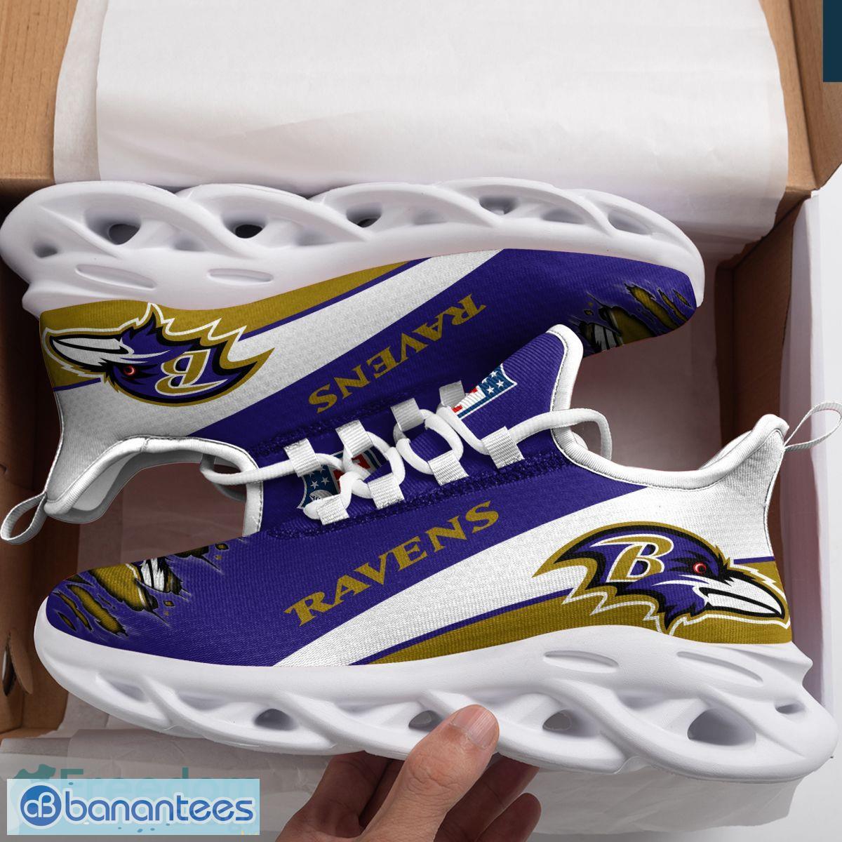 Baltimore Ravens Logo Stripe Running Sneaker Max Soul Shoes Gift For Men  And Women - Freedomdesign