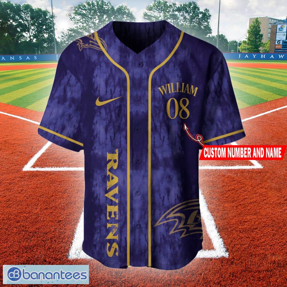 Baltimore Ravens Custom Name Baseball Jersey NFL Shirt Best Gift For Fans