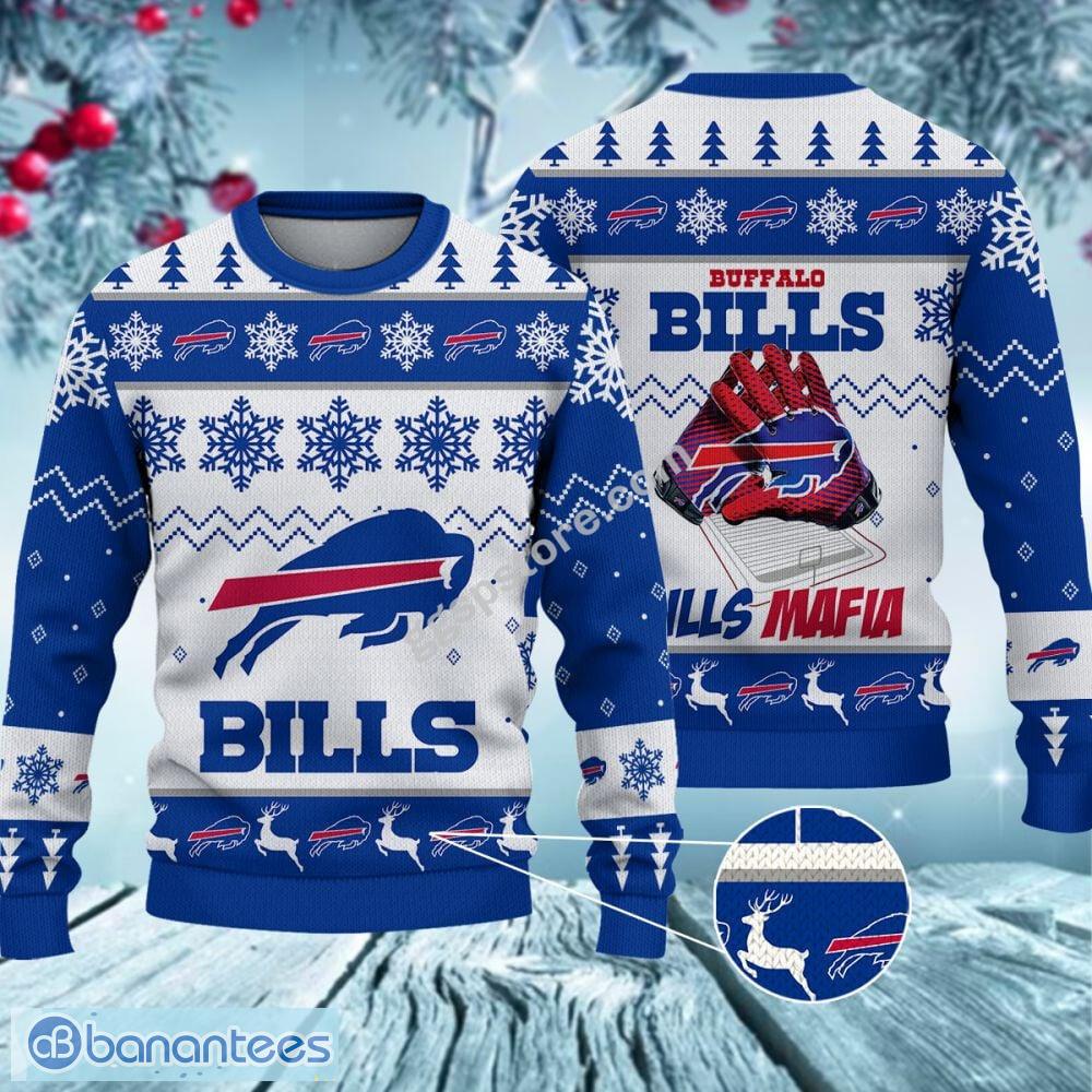 Bills Mafia American Football Gloves Buffalo Bills Light Ugly Christmas  Sweater - Banantees