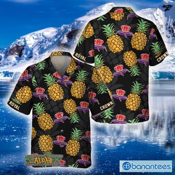 Black Aloha Pineapple Crown Royal Hawaiian Shirt For Men And Women