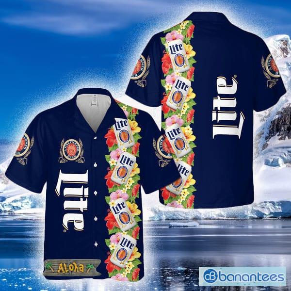 Miller Lite Hawaiian Beach Pattern Shirt, Hawaii Beer Shirt, Miller Lite  Hawaiian Summer Shirt, Miller Lite Aloha Shirt - Trendy Aloha