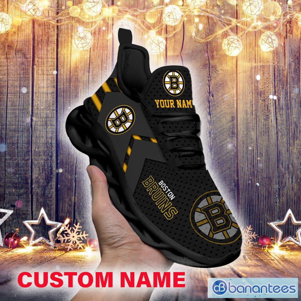 Boston Bruins Custom Name NHL Luxury Max Soul Shoes Gift For Fans Running Sneaker - Boston Bruins  Personalized NHL Luxury Max Soul Shoes_1