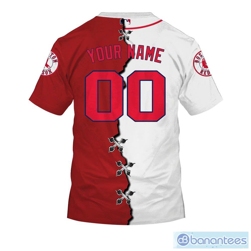Boston Red Sox Custom Number And Name AOP MLB Hoodie Long Sleeve Zip Hoodie  Gift For Fans - Banantees