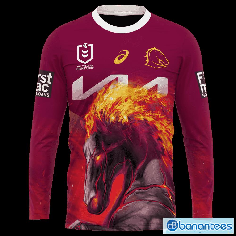 NRL Brisbane Broncos Custom Name Number 2023 Home Jersey T-Shirt