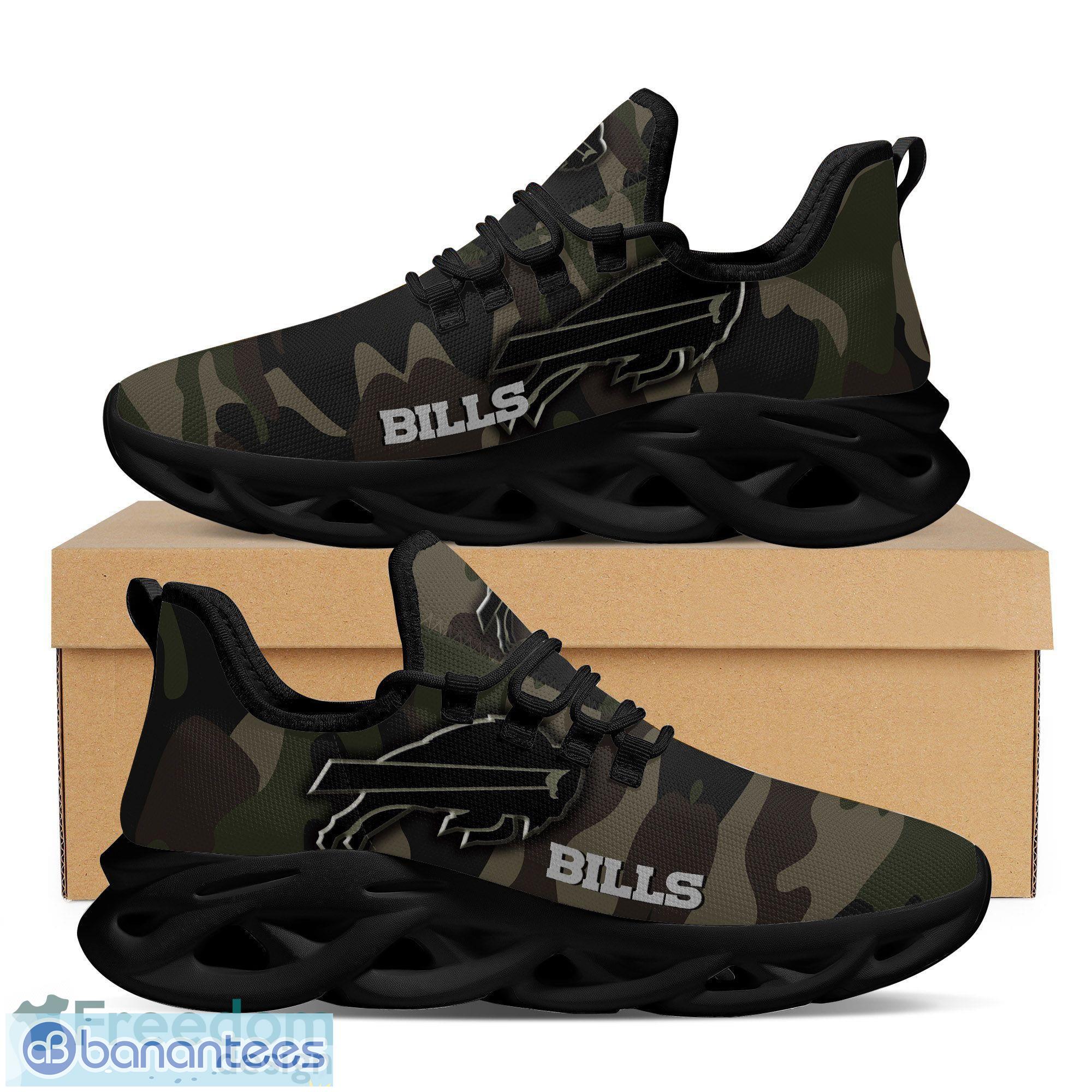 Buffalo Bills NFL Fans Camo Style Custom Name Max Soul Shoes