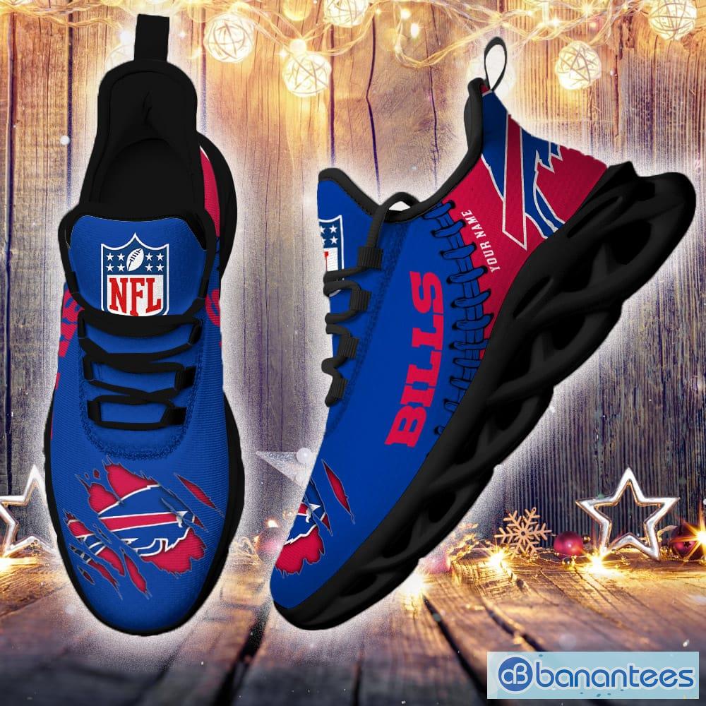 Buffalo Bills Custom Name NFL Max Soul Shoes Chunky Sneakers Gift For Fans  - Banantees