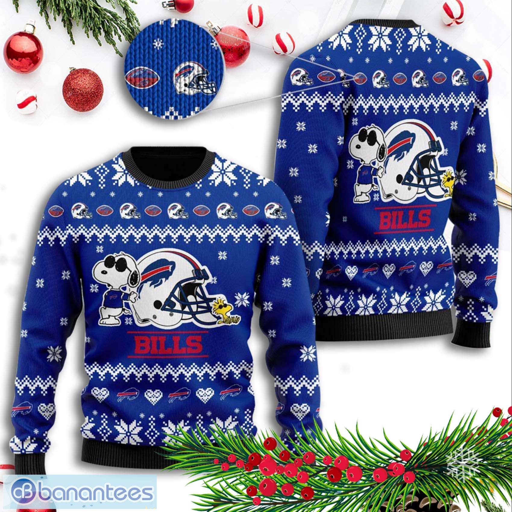 Buffalo Bills Helmet Snoopy Buffalo Bills Ugly Christmas Sweater