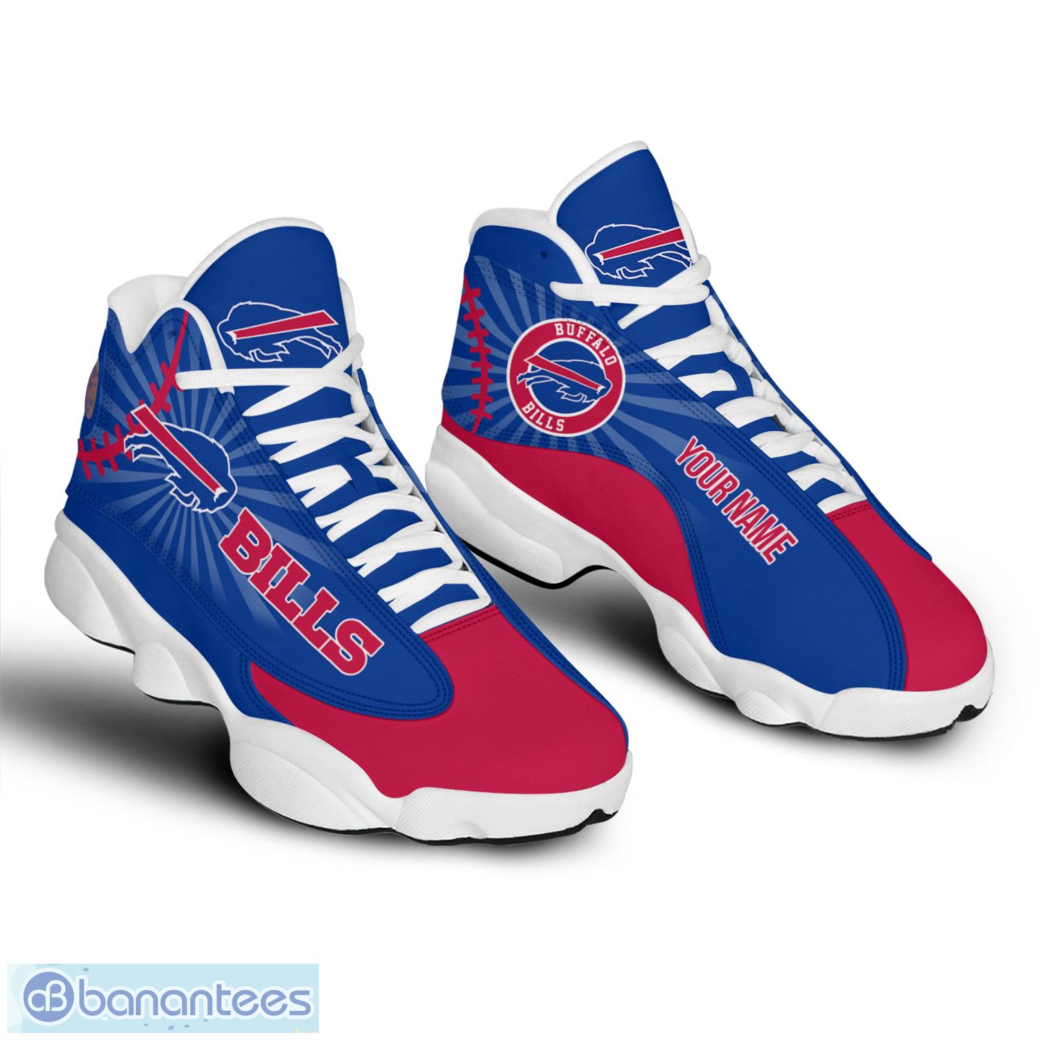 NFL Buffalo Bills Blue Black Red Air Jordan Hightop Shoes Gift For