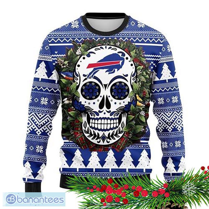 Buffalo Bills Sugar Skull Flower NFL Buffalo Bills Ideas Ugly Christmas Sweater - Buffalo Bills Sugar Skull Flower NFL Christmas Ugly Sweater – Buffalo Bills Ugly Christmas Sweater