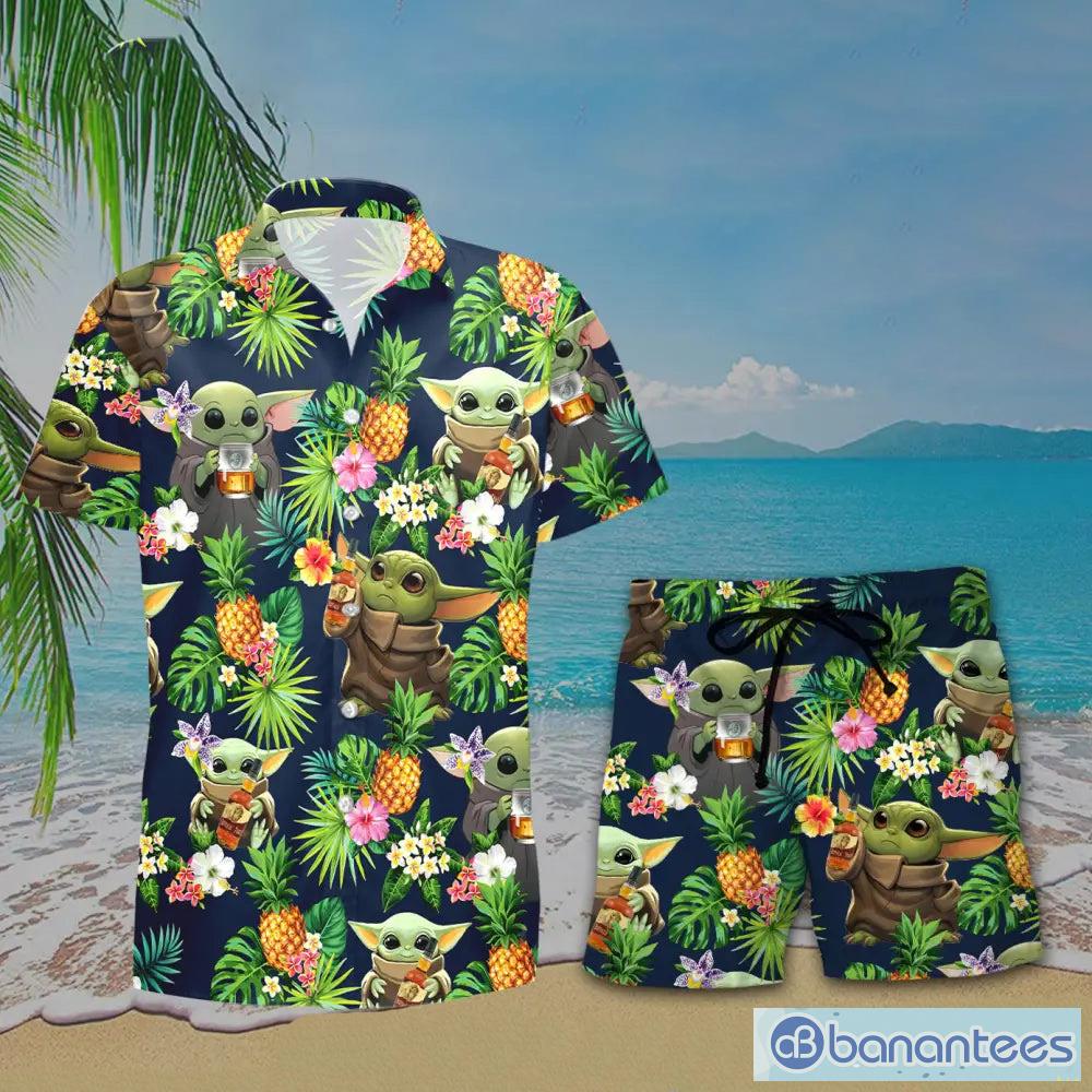 Crown Royal Baby Yoda Hawaiian Shirt And Shorts Gift Hawaiian Tropical  Beach - Banantees