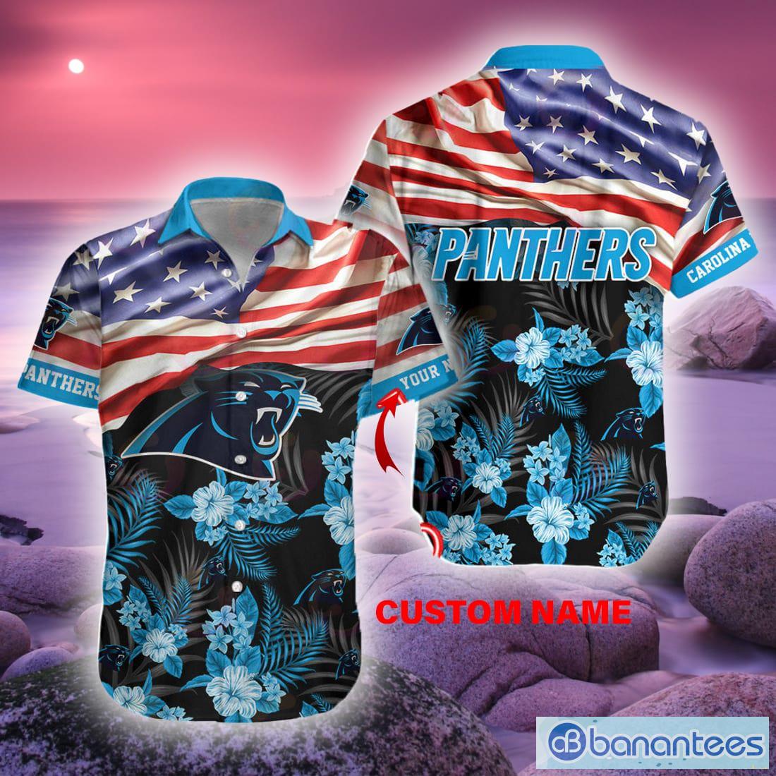 Carolina Panthers Custom Name NFL Hawaiian Shirt And Shorts Gift For Men  And Women Fans - Banantees