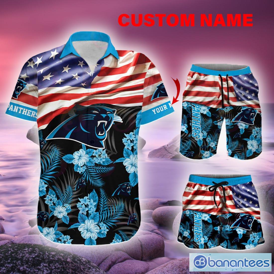 Carolina Panthers Custom Name NFL Hawaiian Shirt And Shorts Gift