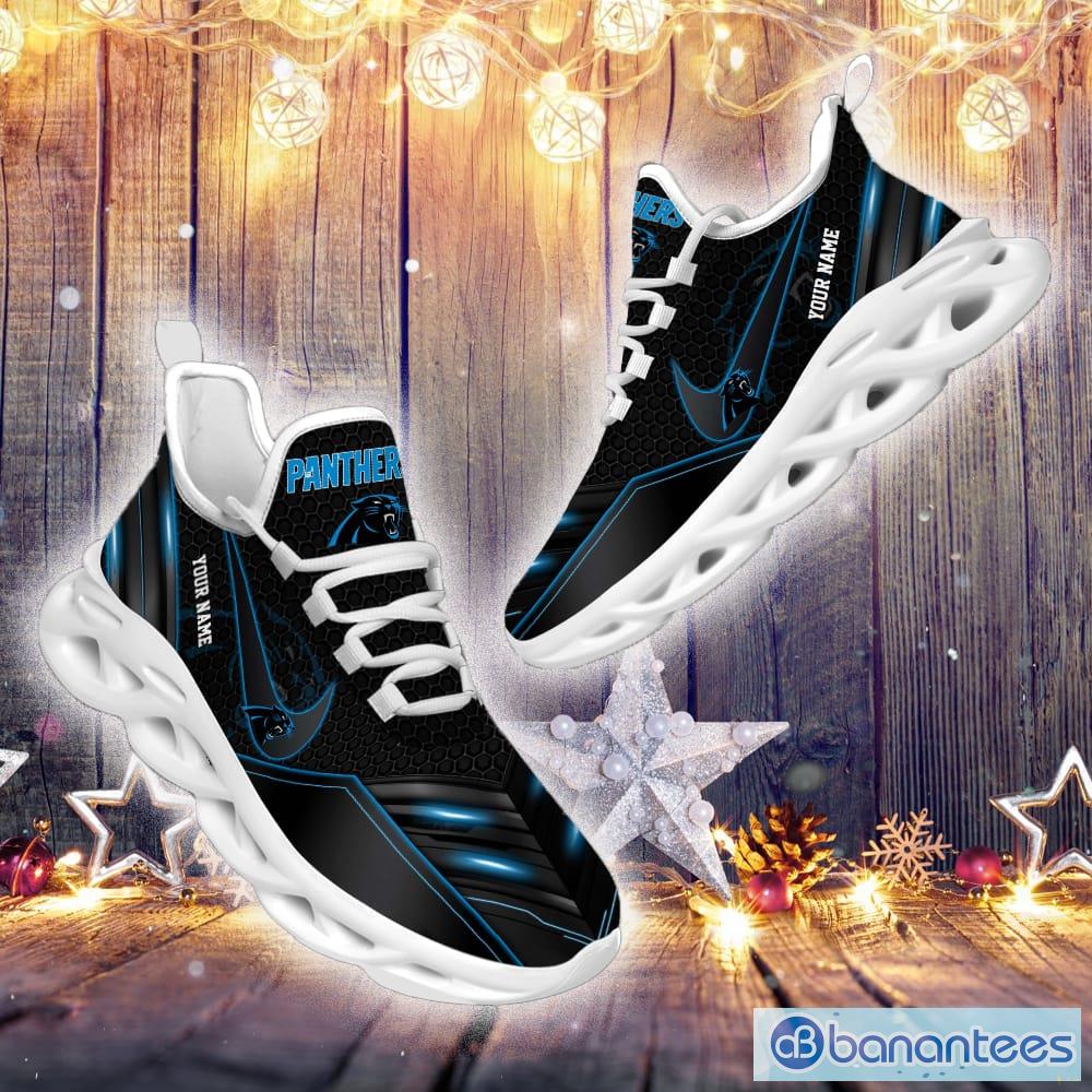 Familycustom Gifts, Carolina Panthers Custom Personalized Max Soul Sneakers Running Sport Shoes for Men Women, Men's Sneakers Black / US8.5 (EU42)