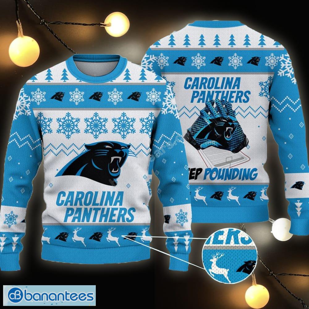 Carolina Panthers NFL Big Logo Ugly Christmas Sweater Gift For