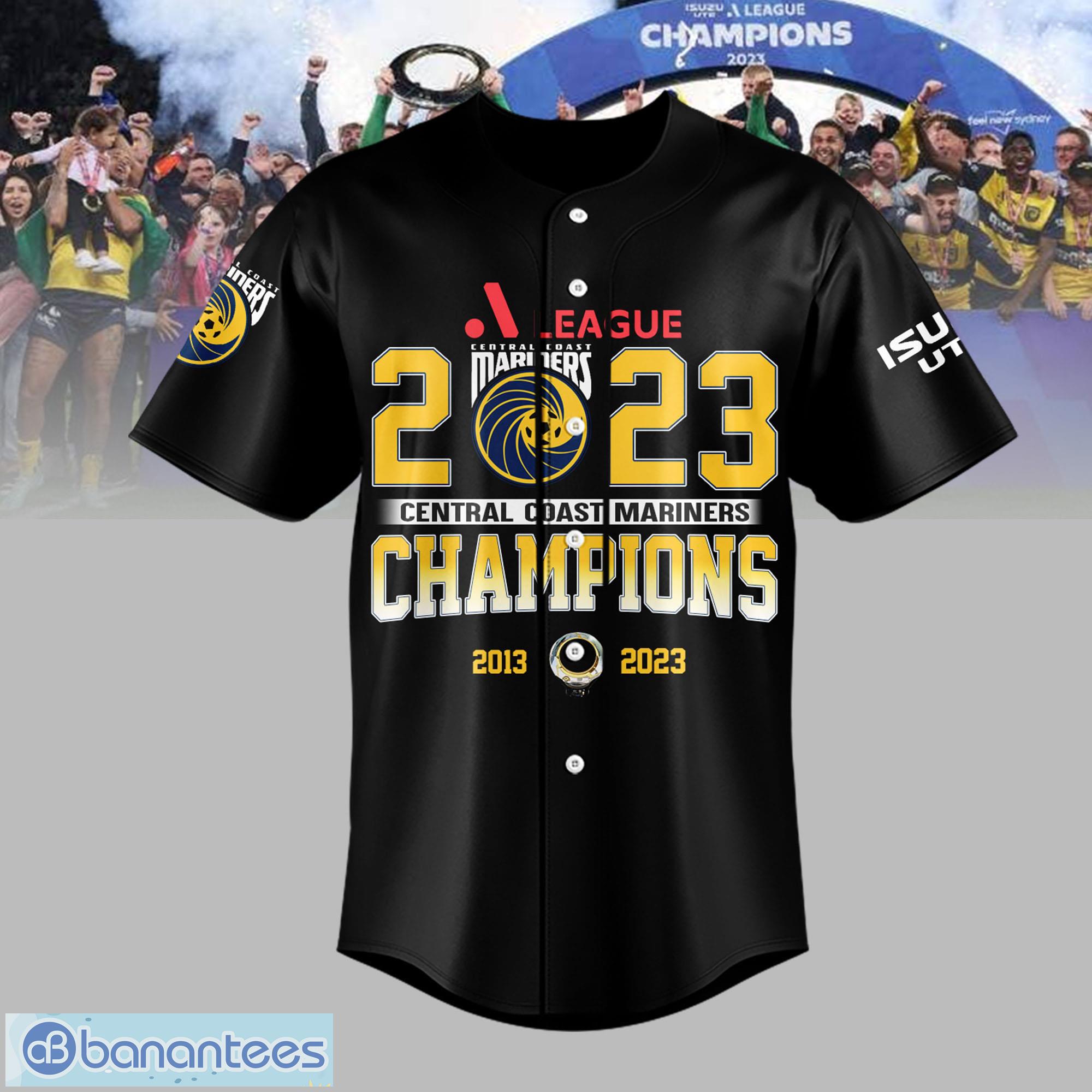 Central Coast Mariners Champions Champions Apparel Ghostly band presence  Baseball Jersey Shirt - Banantees