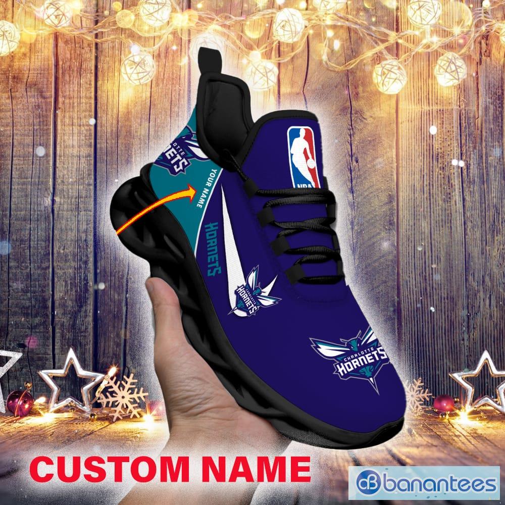 Charlotte Hornets Custom Name NBA Max Soul Shoes Gift For Fans Running  Sneaker - Banantees