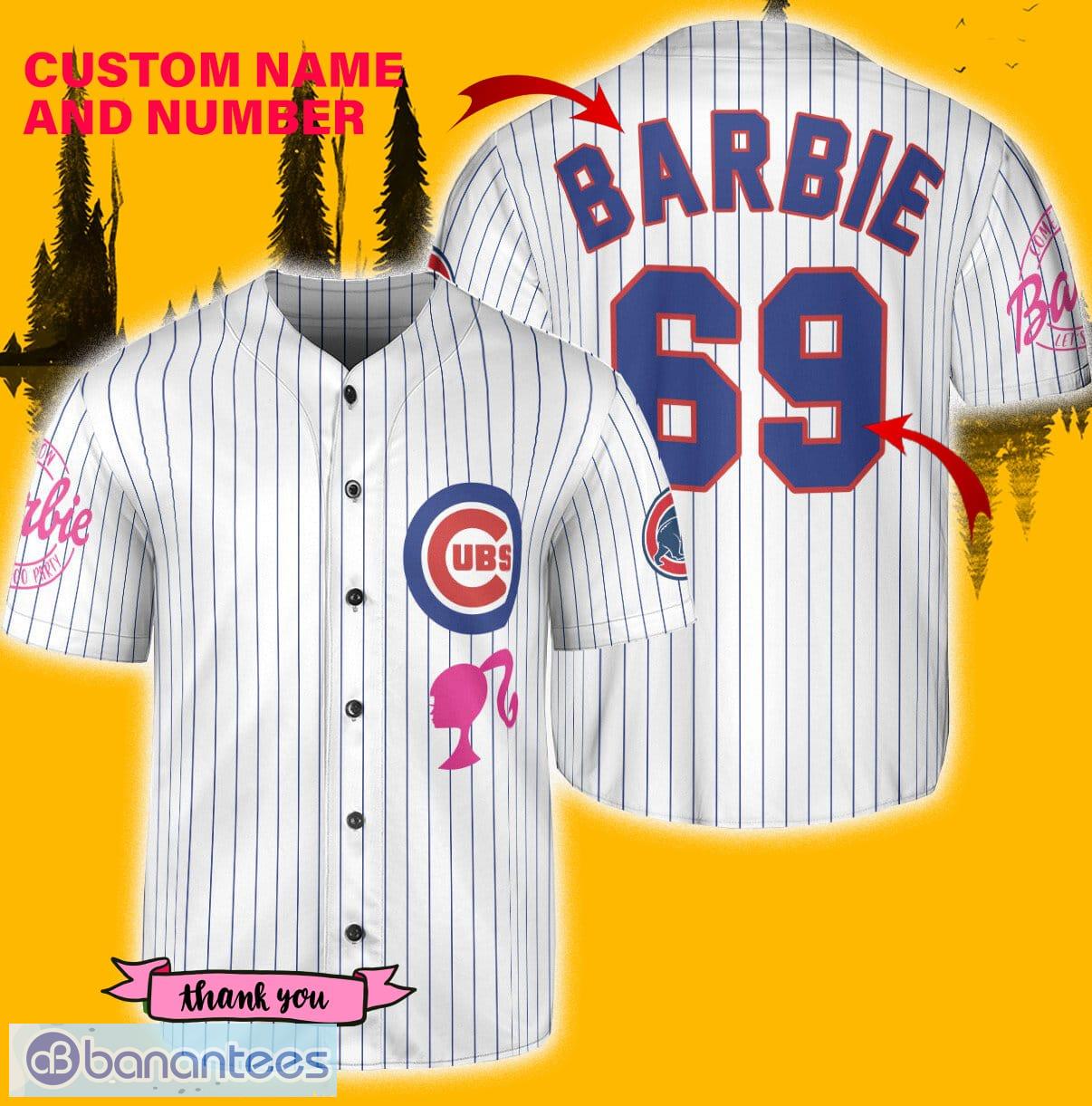 Chicago Cubs Barbie Baseball Jersey White - Scesy