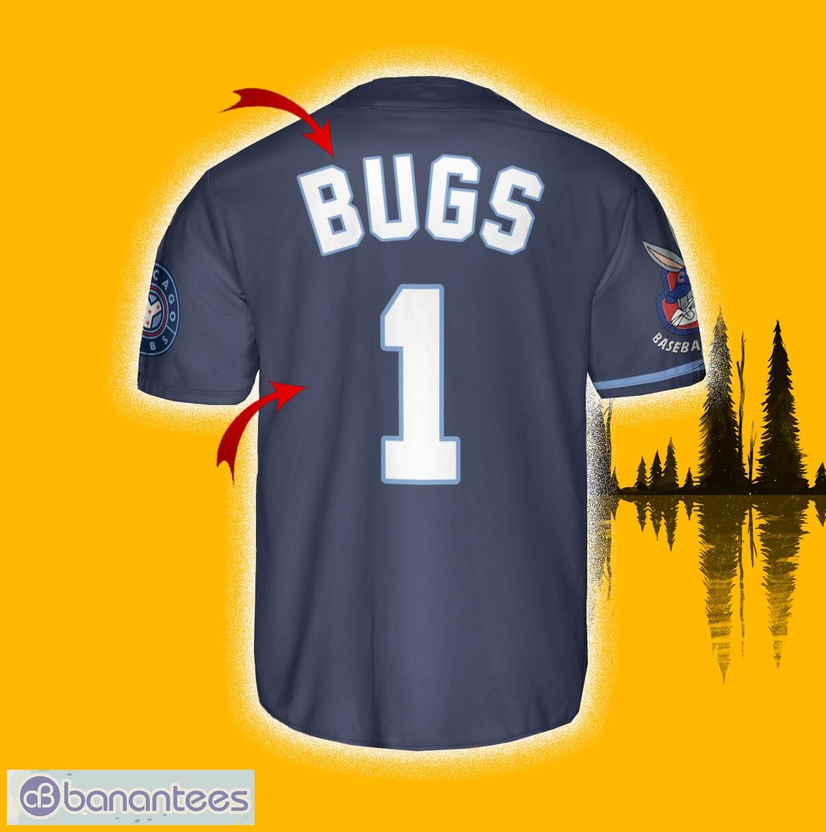 Chicago Cubs Looney Tunes Bugs Bunny Jersey Baseball ShirtBL