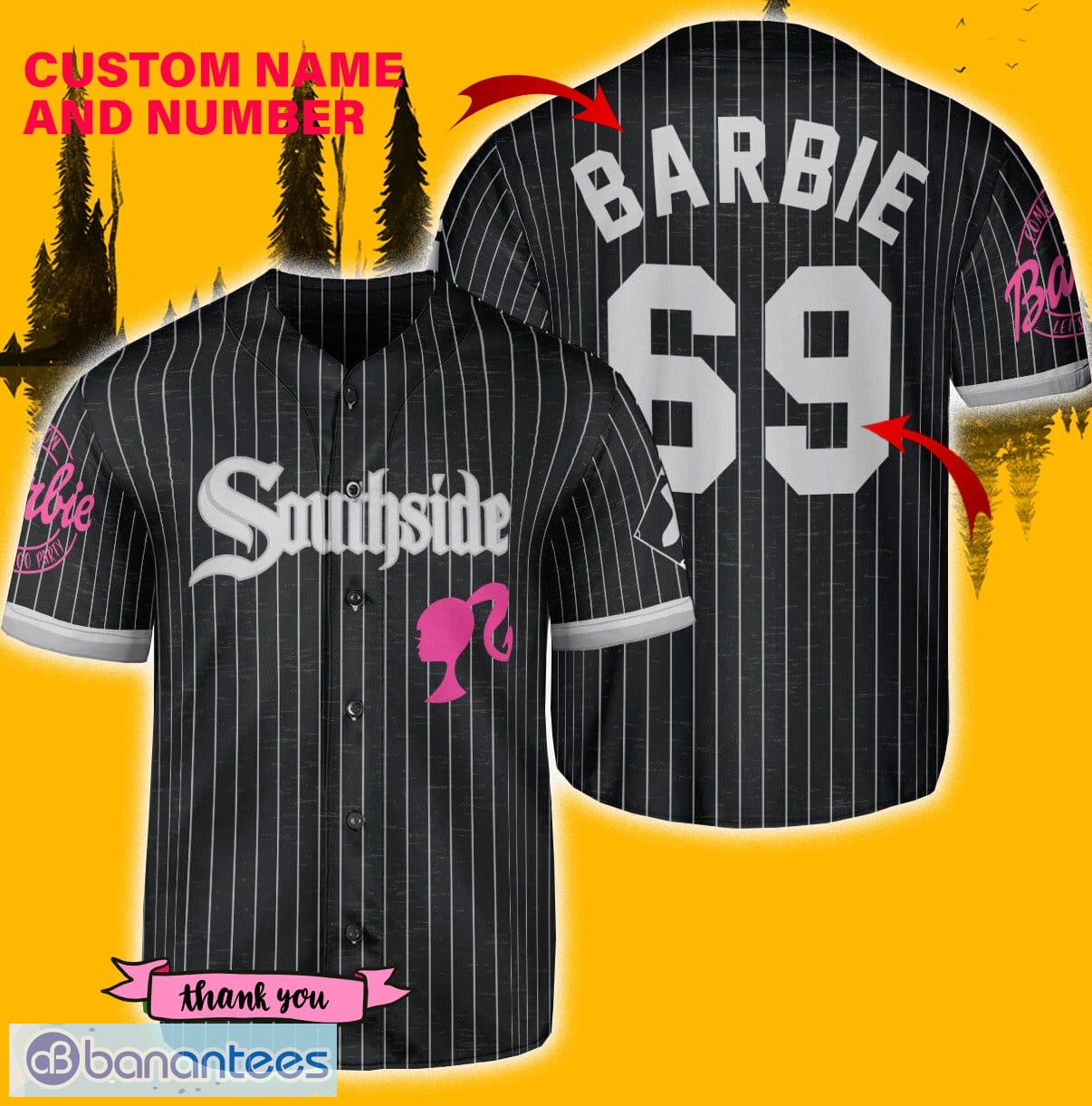 Chicago White Sox Barbie White Custom Number And Name Baseball Jersey Shirt  - Banantees
