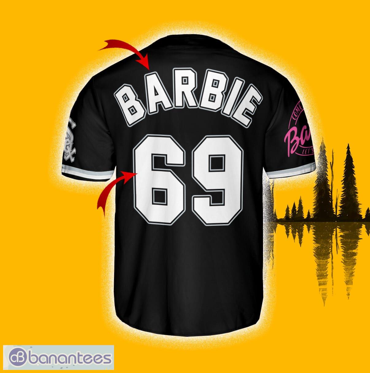 Chicago White Sox Barbie Black Custom Number And Name Jersey Baseball Shirt  - Banantees