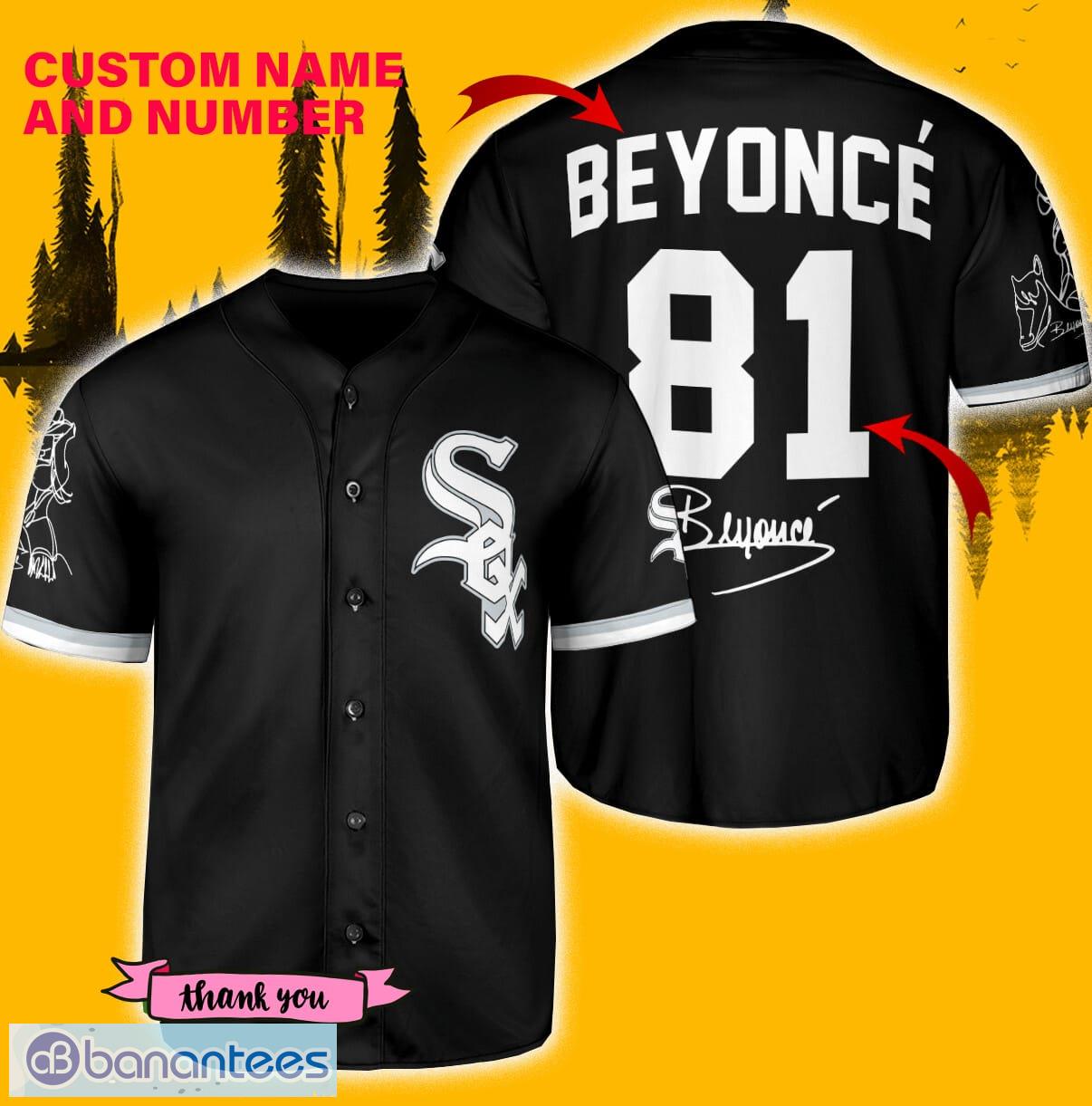 Chicago White Sox Beyonce Black Custom Number And Name Baseball Jersey Shirt  - Banantees