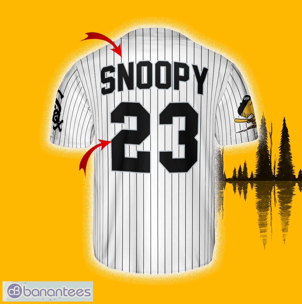 Chicago White Sox Peanuts Snoopy Jersey Baseball Shirt White Custom Number  And Name - Banantees