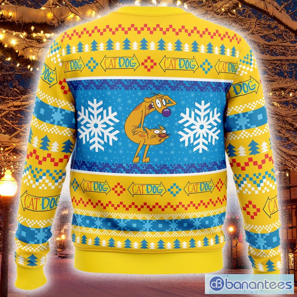 Christmas CatDog Nickelodeon Ugly Christmas 3D Sweater Gift For Men And  Women - Banantees