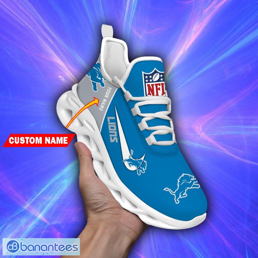 NFL Shoes Detroit Lions Running Sneakers Custom Name Max Soul Shoes -  Banantees