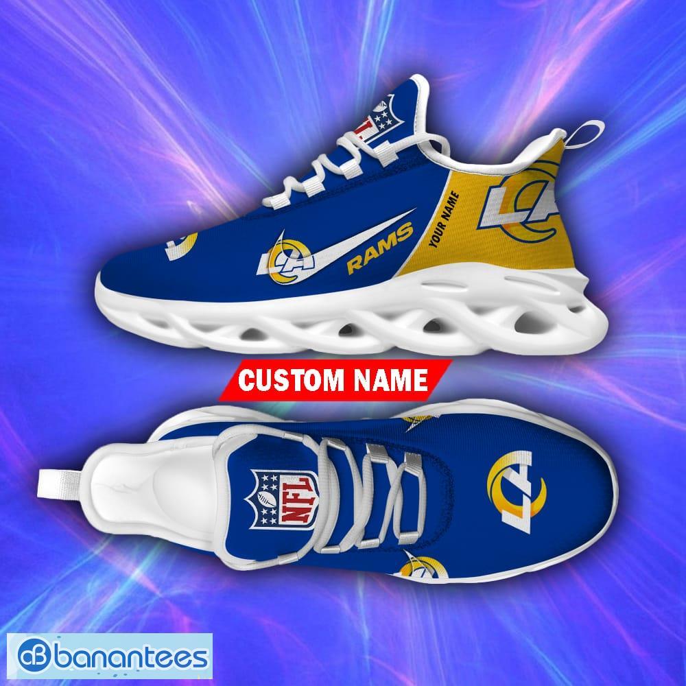 Custom Name NFL Los Angeles Rams Style Logo Caro Max Soul Shoes