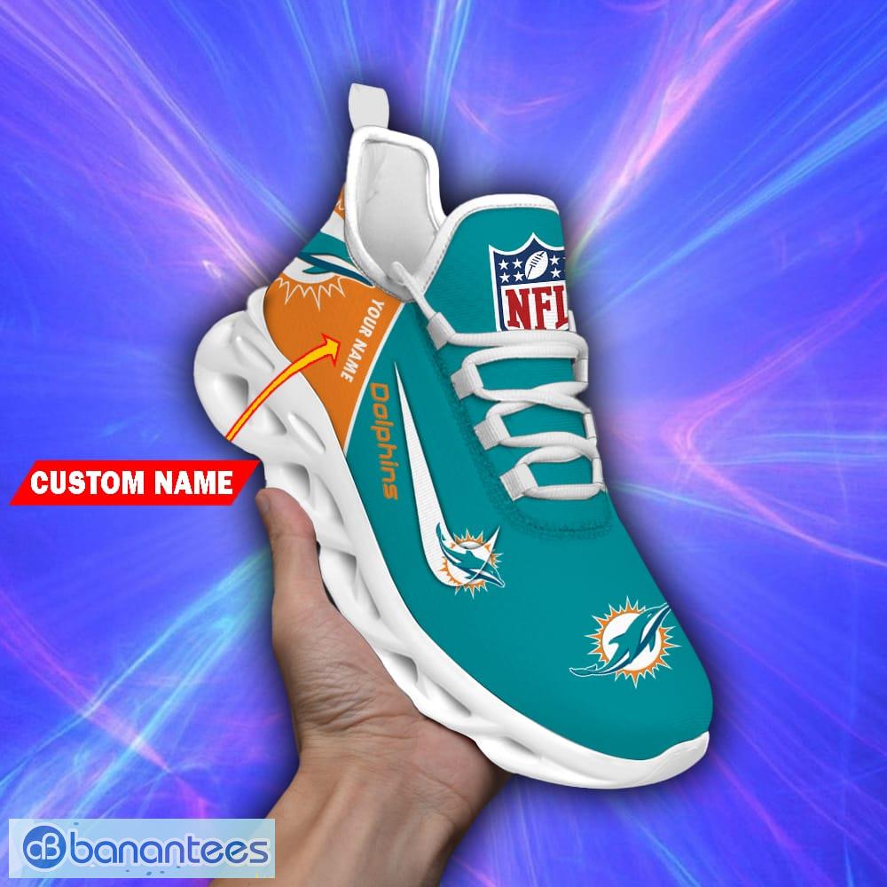 Miami Dolphins NFL Symbol Max Soul Sneakers Running Shoes - Banantees