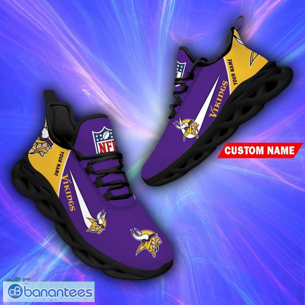 Minnesota Vikings NFL Clunky Sneakers Custom Name Sport Max Soul Shoes For  Fan