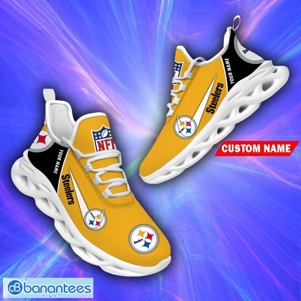 Pittsburgh Steelers NFL Max Soul Shoes Custom Name Running Shoes For Men  And Women - Banantees