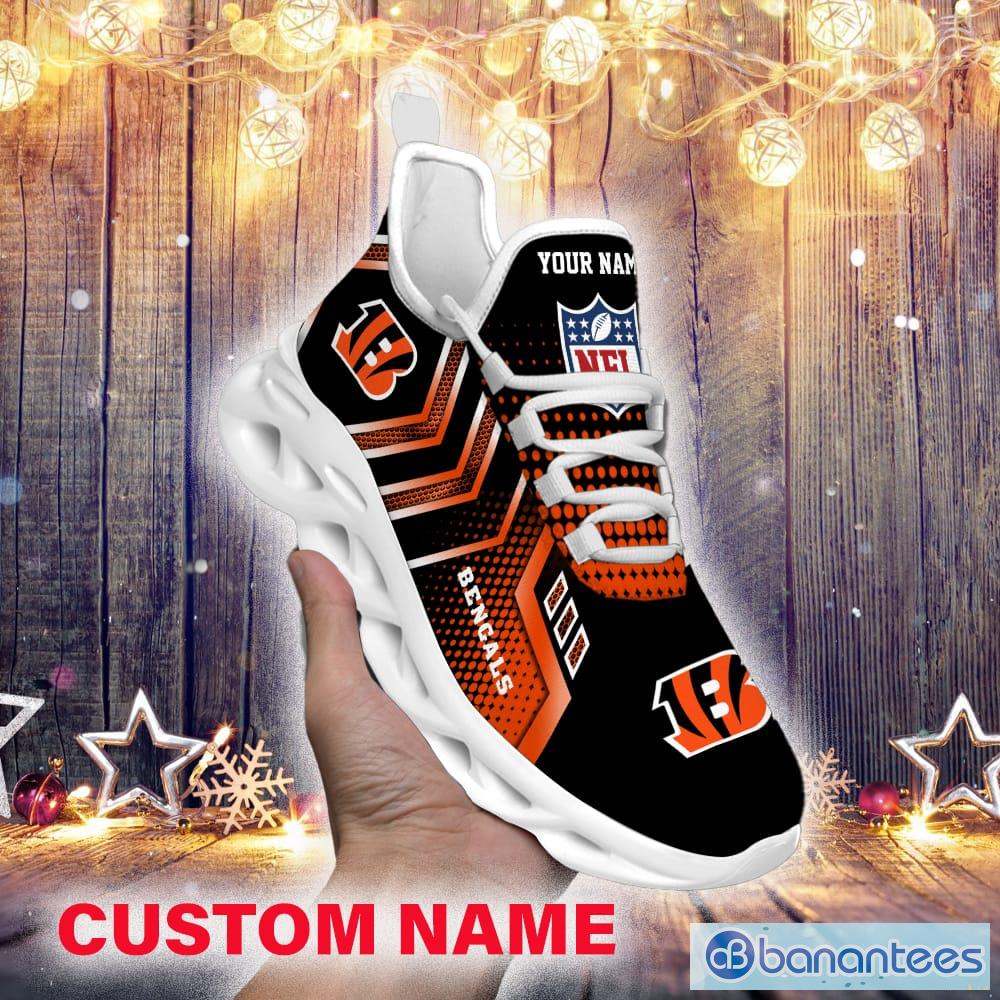 Cincinnati Bengals Grandpa NFL Max Soul Shoes Custom Name Running Shoes