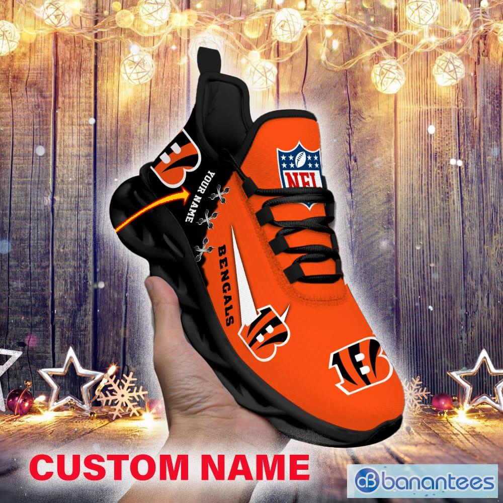 Cincinnati Bengals NFL Black And White Max Soul Sneakers Sport Shoes -  Banantees