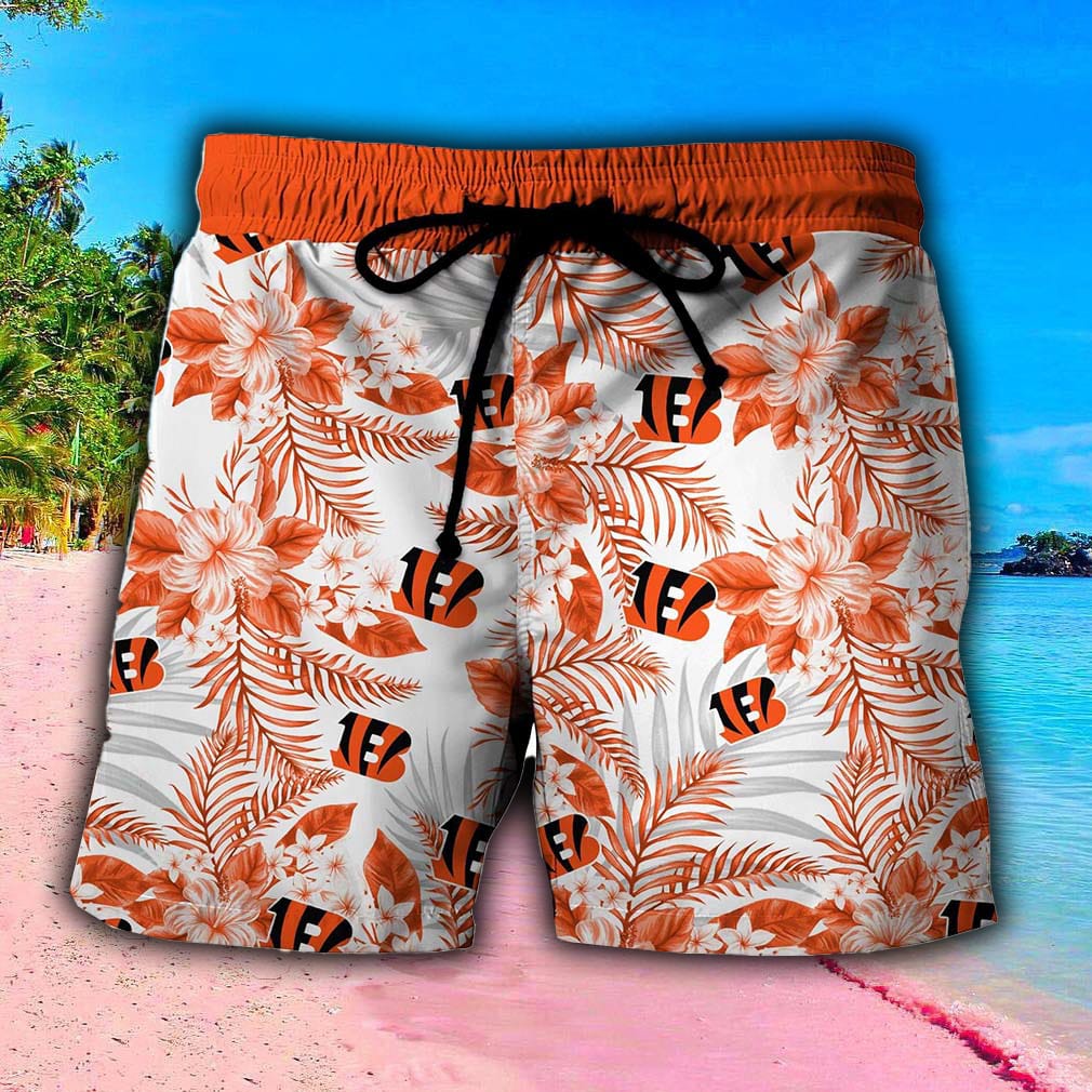 Cincinnati Bengals Custom Name NFL Hawaiian Shirt And Shorts Gift For Men  And Women Fans - Banantees