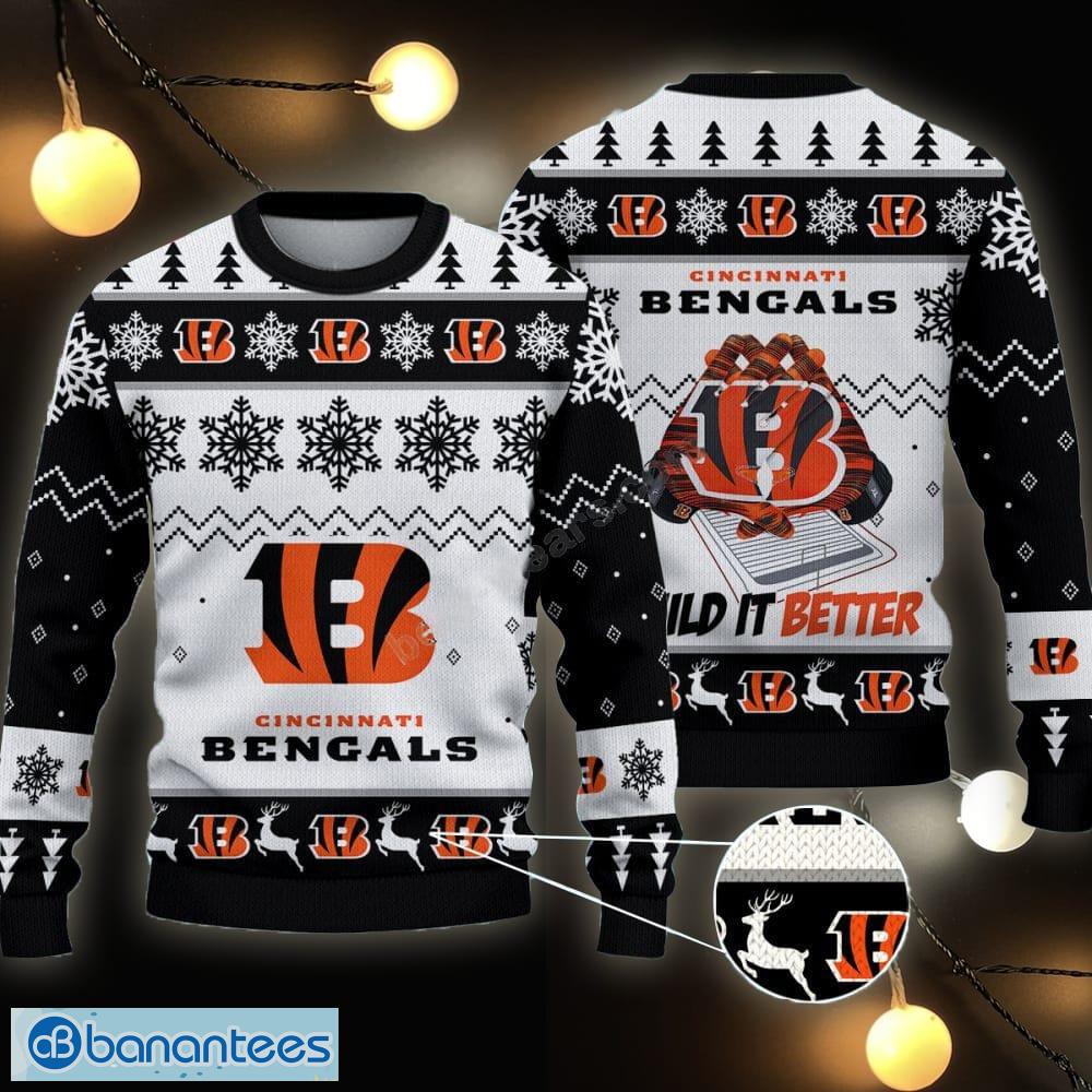 Cincinnati Bengals NFL Big Logo Ugly Christmas Sweater Gift For