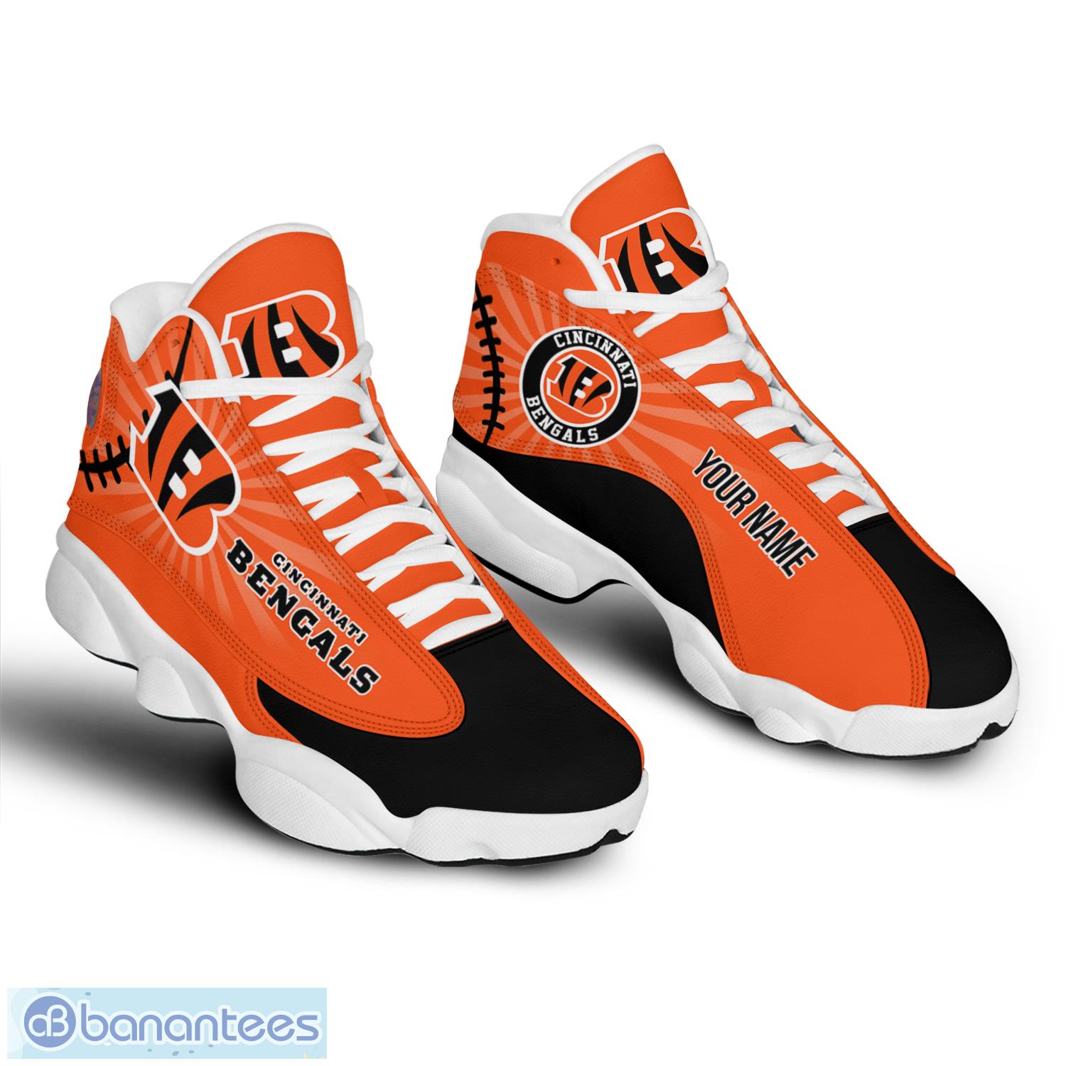 Cincinnati Bengals Air Jordan 13 Sneakers Shoes For Fans - Banantees