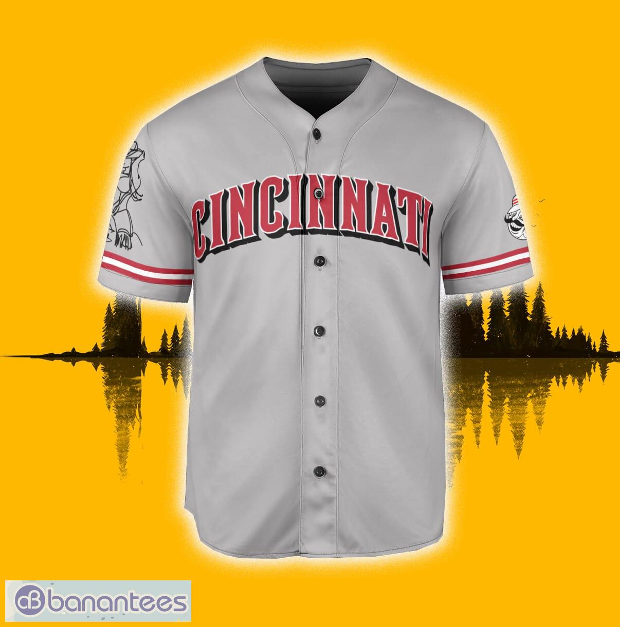 Cincinnati Reds Lilo & Stitch Gray Custom Number And Name Jersey Baseball  Shirt - Banantees