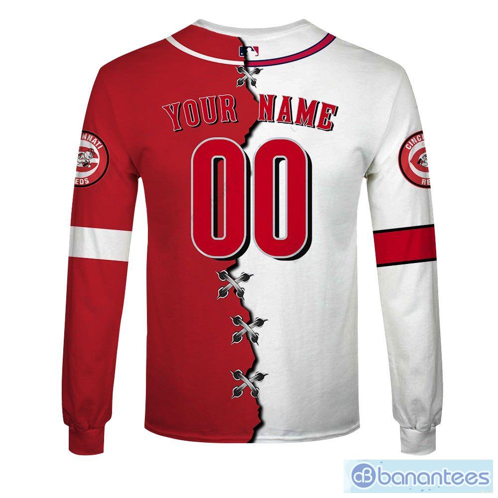 Cincinnati Reds Custom Number And Name AOP MLB Hoodie Long Sleeve Zip  Hoodie Gift For Fans - Banantees