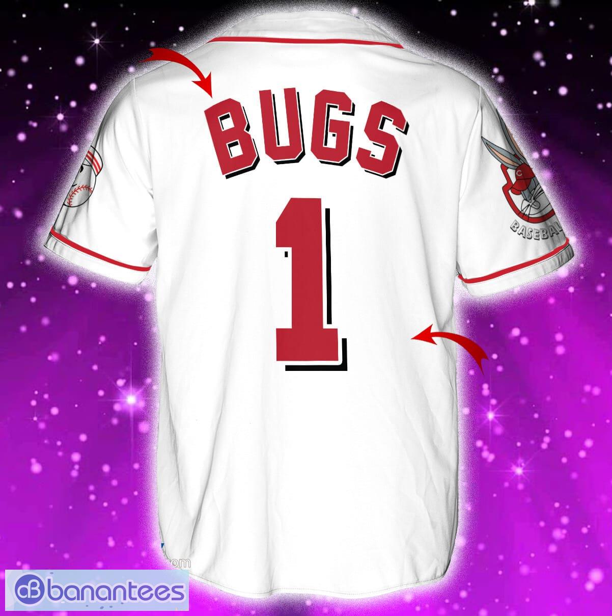 Cincinnati Reds Looney Tunes Bugs Bunny Jersey Baseball Shirt