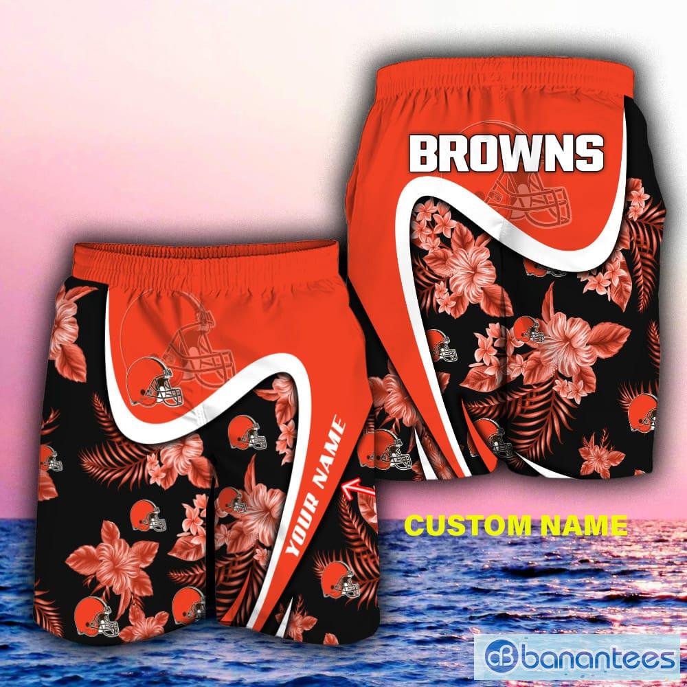 Personalized Cleveland Browns NFL Hawaiian Shirt, beach shorts