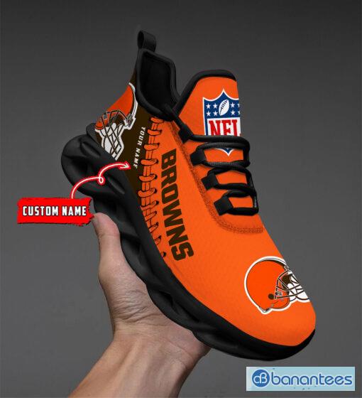 Cleveland Browns Custom Name NFL Max Soul Shoes Chunky Sneakers