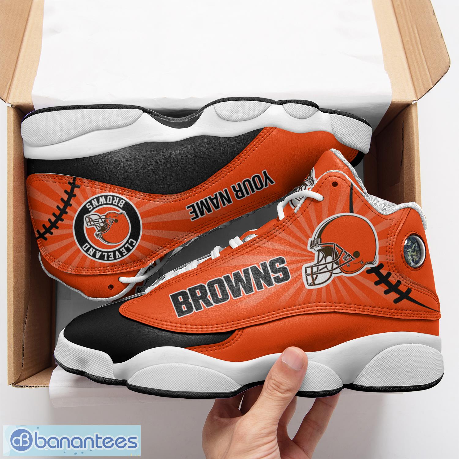 NFL Personalized Your Name Cleveland Browns Air Jordan 13 Shoes - Men's Air  Jordan 13