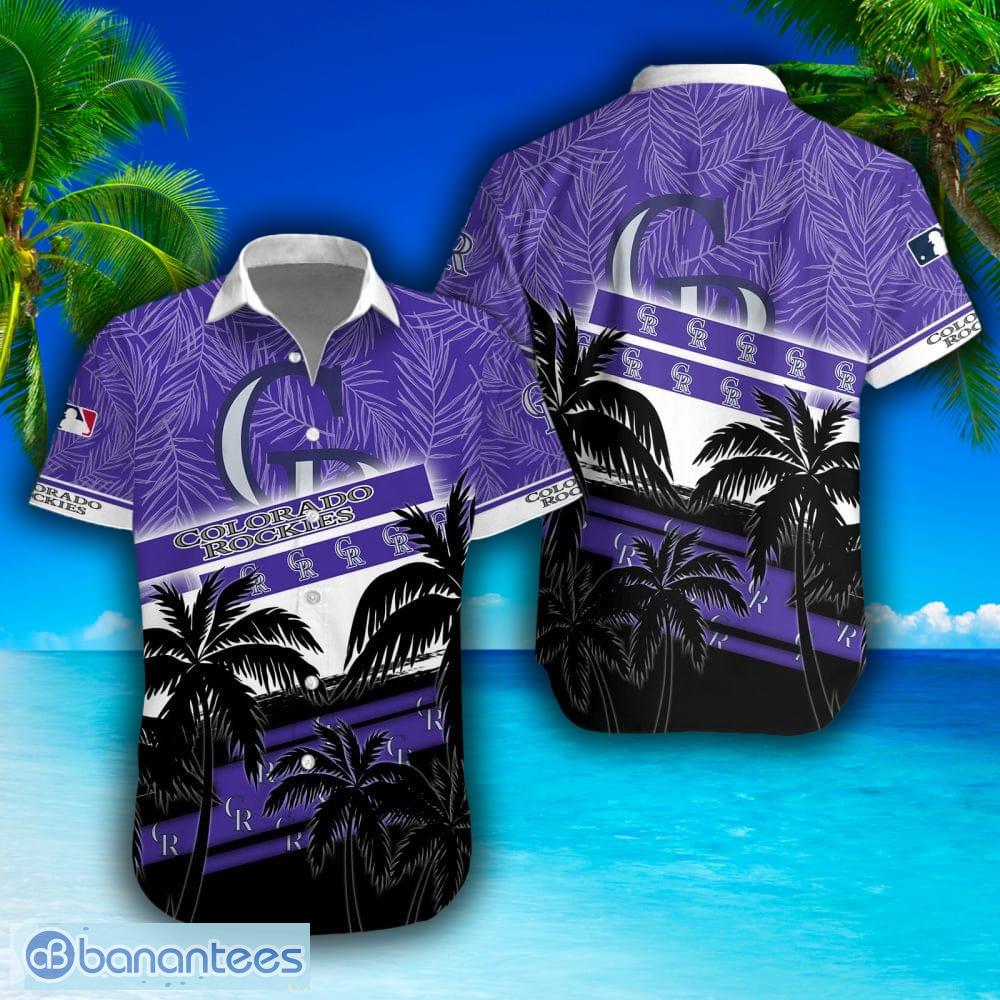 Colorado Rockies MLB Logo Hawaiian Shirt And Short Set Men Women - Colorado Rockies Hawaiian Shirt And Short_1