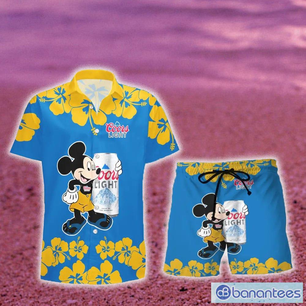 Green Bay Packers Mickey Mouse Summer Hawaiian Shirt And Shorts - Banantees