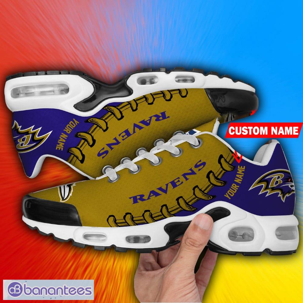 Custom Name Baltimore Ravens New Logo Air Cushion Sports Shoes Men